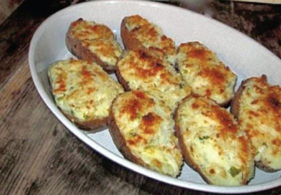 Twice-Baked Gruyère Potatoes with Lots of Green Onions